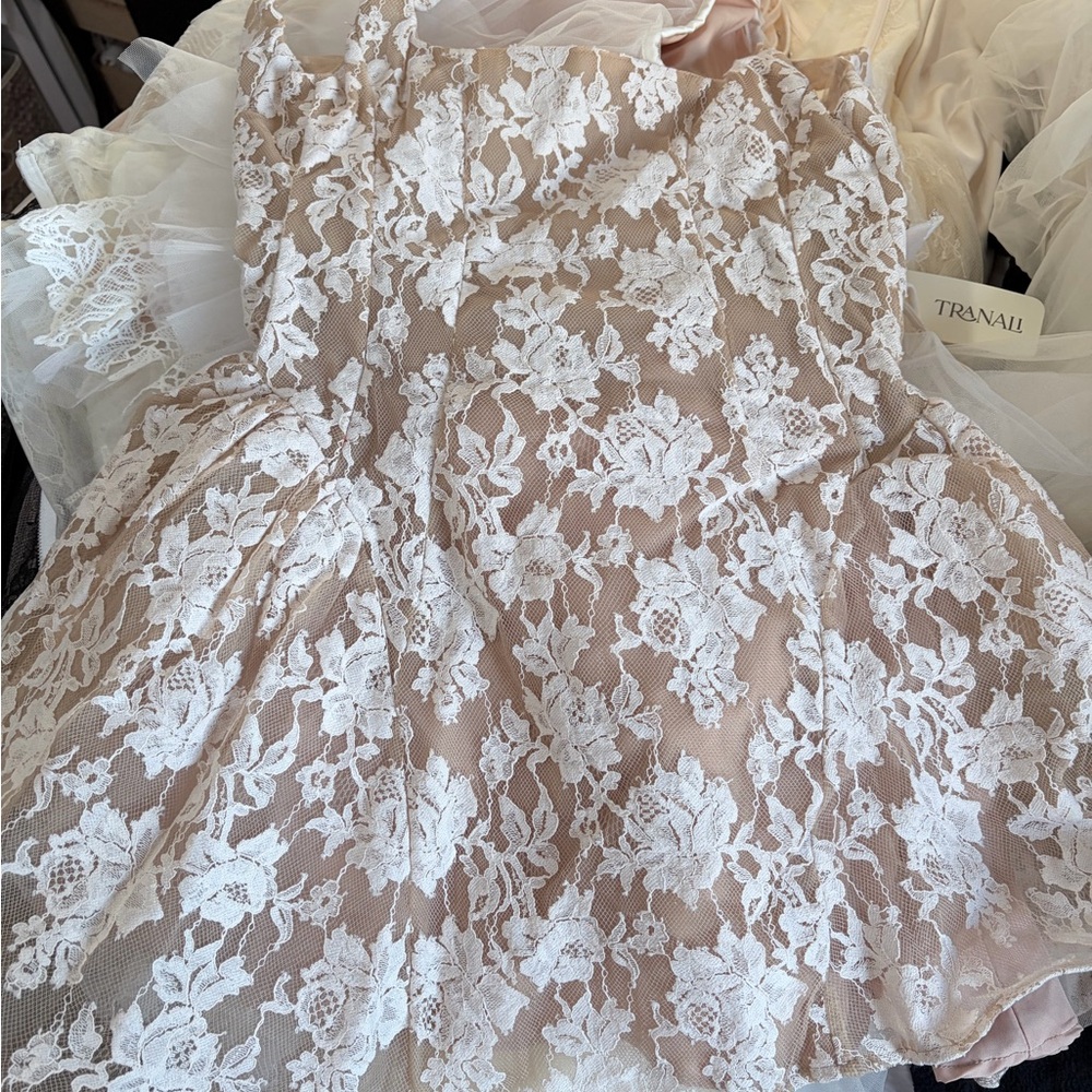 Elegant Lace Dress with Floral Pattern